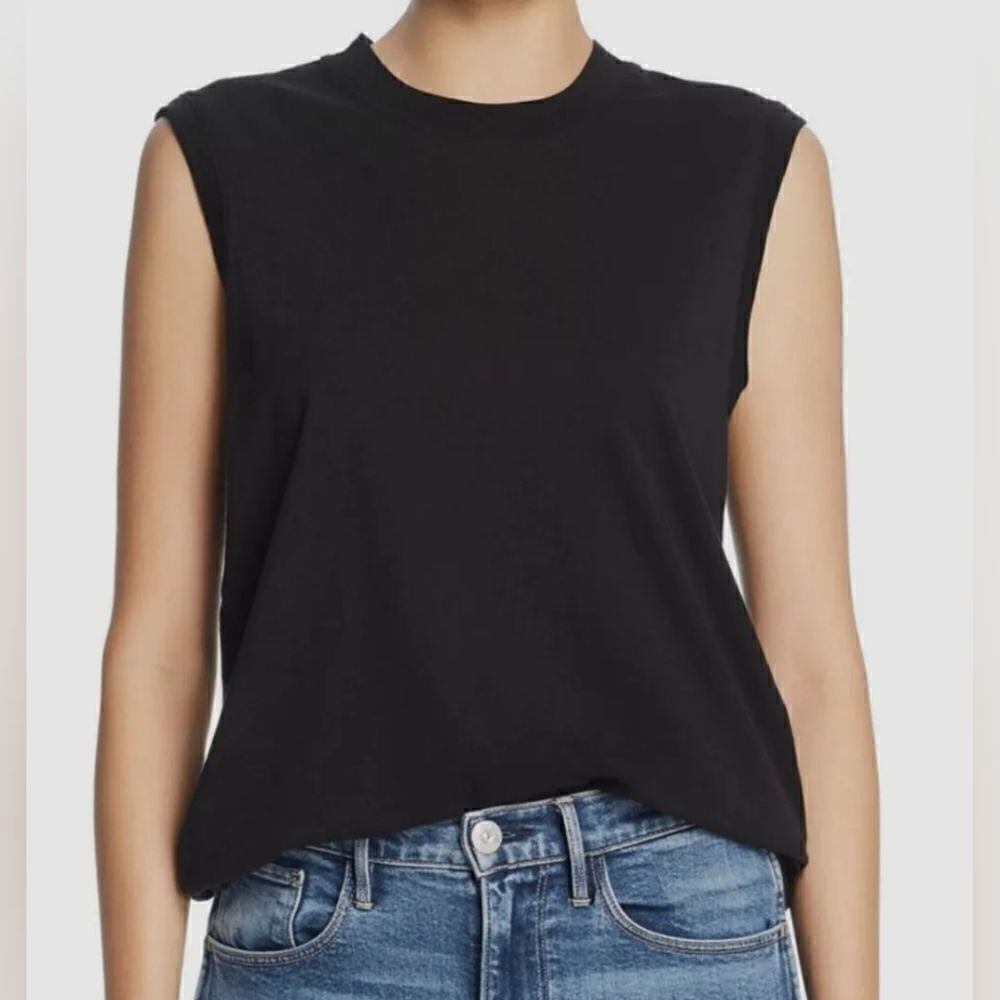 ATM Anthony Thomas Melillo Black Muscle Tank Top Extra Small